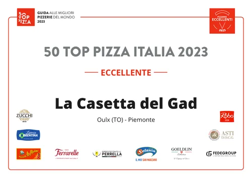 riconoscimento
PIZZERIA ECCELLENTE dalla prestigiosa iniziativa 50 TOP PIZZA ITALIA 2023 e 2024